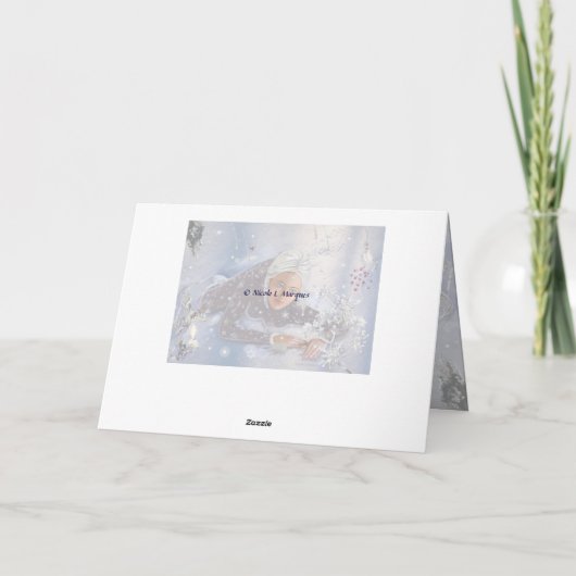 Winter Solstice Mandala. Feestdagen Kaart (Achterkant)