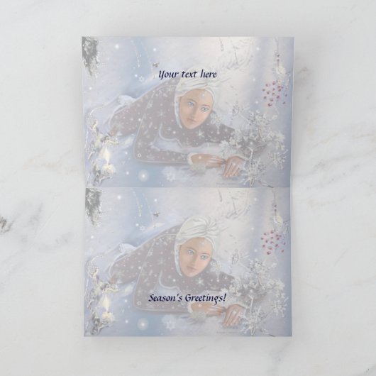 Winter Solstice Mandala. Feestdagen Kaart (Binnen)