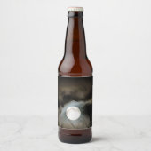 Winter Solstice Moon Celestial Art Bier Etiket (Voorkant)