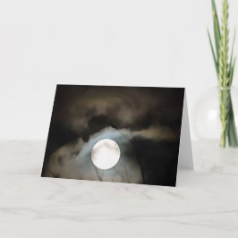 Winter Solstice Moon Celestial Art Kaart