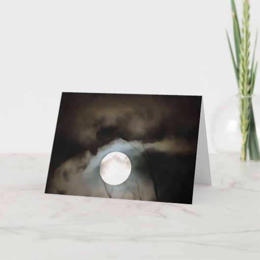 Winter Solstice Moon Celestial Art Kaart (Voorkant)