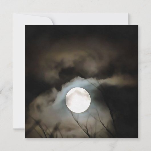 Winter Solstice Moon Celestial Art Kaart (Voorkant)