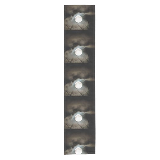Winter Solstice Moon Celestial Art Korte Tafelloper (Voorkant)