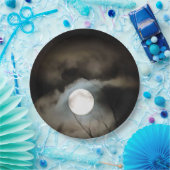Winter Solstice Moon Celestial Art Papieren Bordje (Feest)