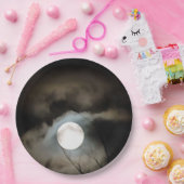 Winter Solstice Moon Celestial Art Papieren Bordje (Feest)