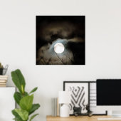 Winter Solstice Moon Celestial Art Poster (Thuiskantoor)