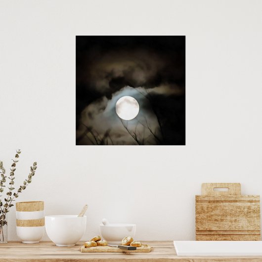 Winter Solstice Moon Celestial Art Poster (Keuken)