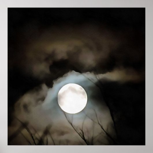 Winter Solstice Moon Celestial Art Poster (Voorkant)
