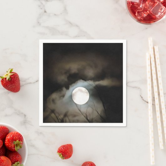 Winter Solstice Moon Celestial Art Servet (Insitu)