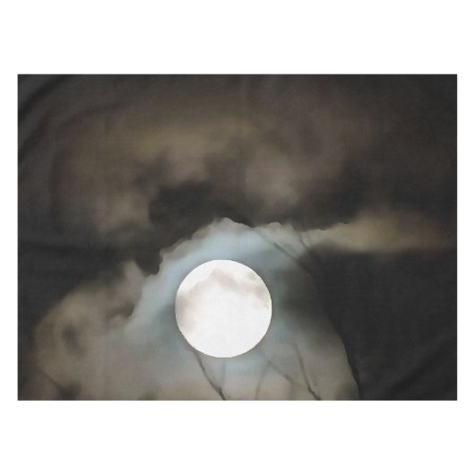 Winter Solstice Moon Celestial Art Tafelkleed (Voorkant (Horizontaal))
