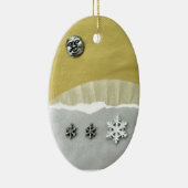 Winter Solstice Morning - collage Keramisch Ornament (Rechts)