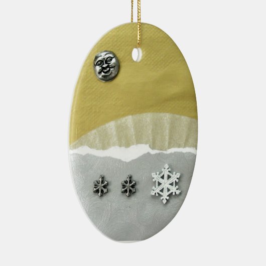 Winter Solstice Morning - collage Keramisch Ornament (Rechts)