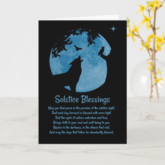 Winter Solstice Native American Geïnspireerd Kaart (Gele Bloem)