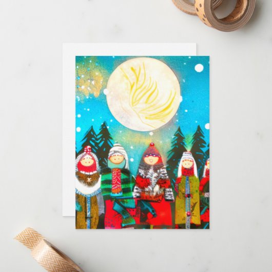 Winter Solstice Notitiekaartje (Voorkant / Achterkant in situ)