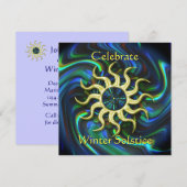 Winter Solstice Party Invitation Kaart (Voorkant / Achterkant)