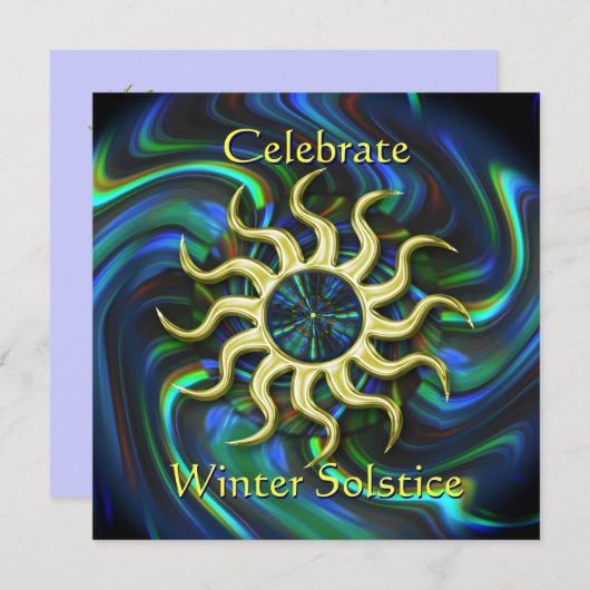 Winter Solstice Party Invitation Kaart (Voorkant / Achterkant)