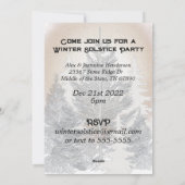 Winter Solstice Party Uitnodiging kale bomen (Achterkant)