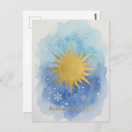 Winter Solstice Postcard Briefkaart (Voorkant / Achterkant)