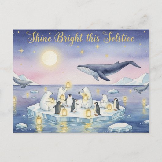 Winter Solstice Postcard Briefkaart (Voorkant)