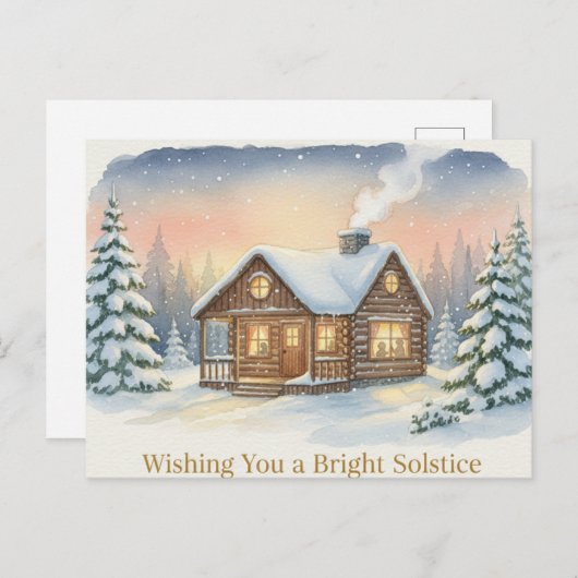 Winter Solstice Postcard Briefkaart (Voorkant / Achterkant)