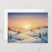 Winter Solstice Postcard Briefkaart (Voorkant / Achterkant)