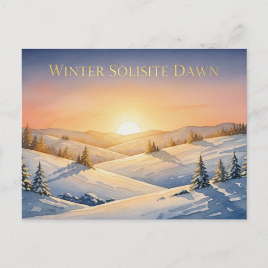 Winter Solstice Postcard Briefkaart (Voorkant)