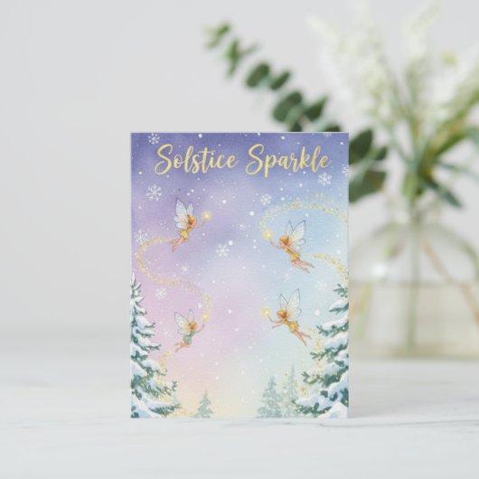 Winter Solstice Postcard Briefkaart (Staand voorkant)