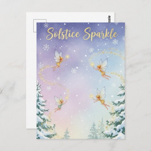 Winter Solstice Postcard Briefkaart (Voorkant / Achterkant)