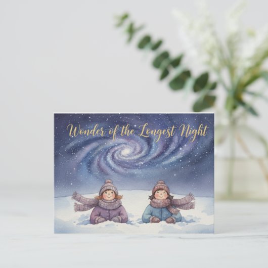 Winter Solstice Postcard Briefkaart (Staand voorkant)