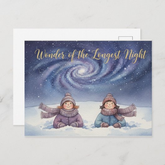 Winter Solstice Postcard Briefkaart (Voorkant / Achterkant)