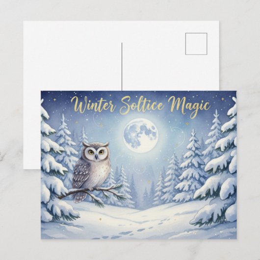 Winter Solstice Postcard Briefkaart (Voorkant / Achterkant)