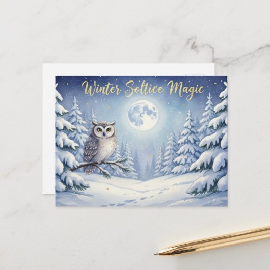 Winter Solstice Postcard Briefkaart (Voorkant / Achterkant in situ)