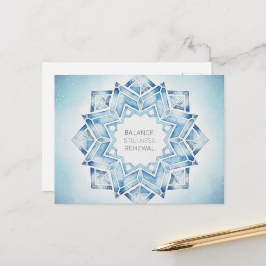 Winter Solstice Postcard Briefkaart (Voorkant / Achterkant in situ)