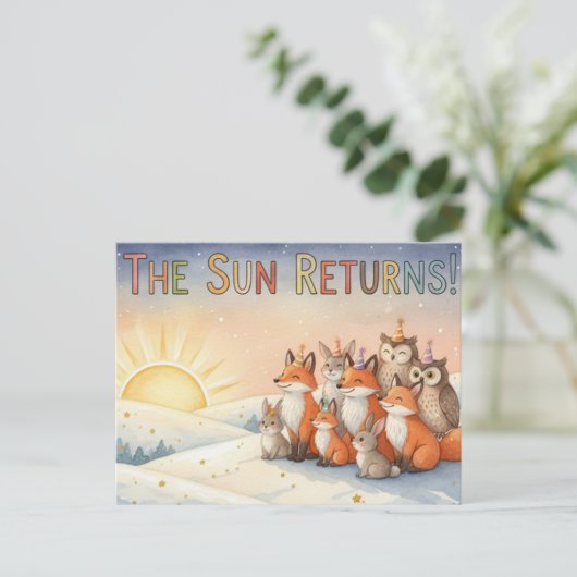 Winter Solstice Postcard Briefkaart (Staand voorkant)