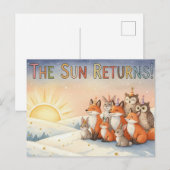 Winter Solstice Postcard Briefkaart (Voorkant / Achterkant)