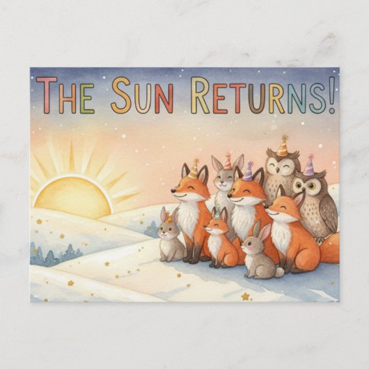 Winter Solstice Postcard Briefkaart (Voorkant)