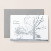 Winter Solstice: Prospect Park, NY-vakantie Folie Kaarten (Voorkant met envelop)