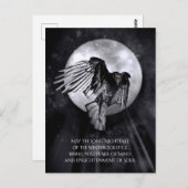Winter Solstice Raven of Crow and Moon Yule Briefkaart (Voorkant / Achterkant)