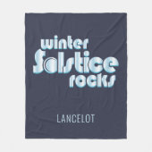 Winter Solstice Rocks Midwinter Novelty Fleece Deken (Voorkant)