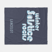 Winter Solstice Rocks Midwinter Novelty Fleece Deken (Voorkant (Horizontaal))