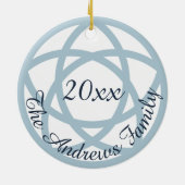 Winter Solstice Sneeuwglitter Tree Aangepaste naam Keramisch Ornament (Achterkant)