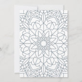 Winter Solstice Snow Flake Mandala Yule-uitnodigin (Achterkant)