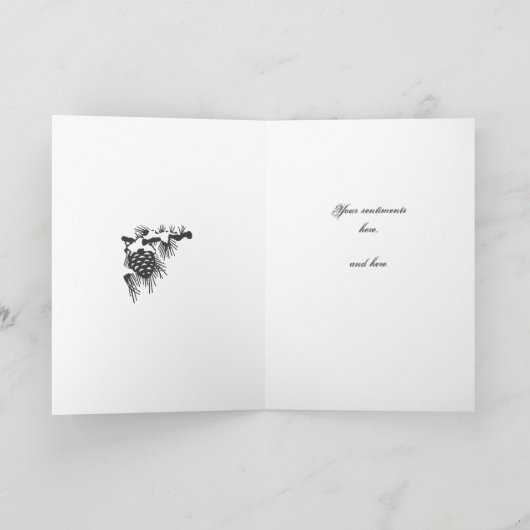 Winter Solstice Snow Maker Witch Pagan Kaart (Binnen)