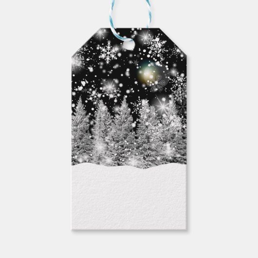 Winter Solstice Snowfall Cadeaulabel (Voorkant)