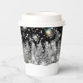 Winter Solstice Snowfall Papieren Bekers (Achterkant)