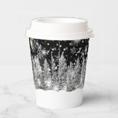 Winter Solstice Snowfall Papieren Bekers (Rechts)