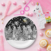 Winter Solstice Snowfall Papieren Bordje (Feest)