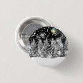 Winter Solstice Snowfall Ronde Button 3,2 Cm (Voorkant /achterkant)