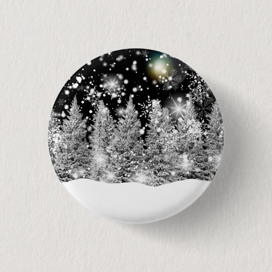 Winter Solstice Snowfall Ronde Button 3,2 Cm (Voorkant)