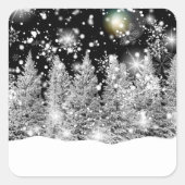 Winter Solstice Snowfall Vierkante Sticker (Voorkant)